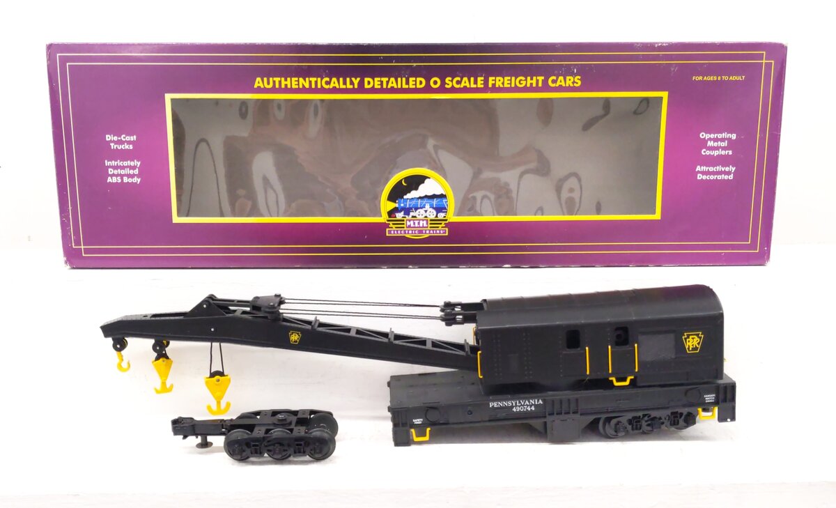 MTH 20-98298 O Gauge Pennsylvania Crane Car #490744/Box