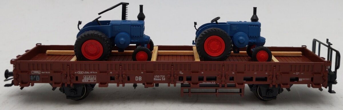 Marklin 46948 HO DB Flatcar w/ 2 Tractors EX/Box