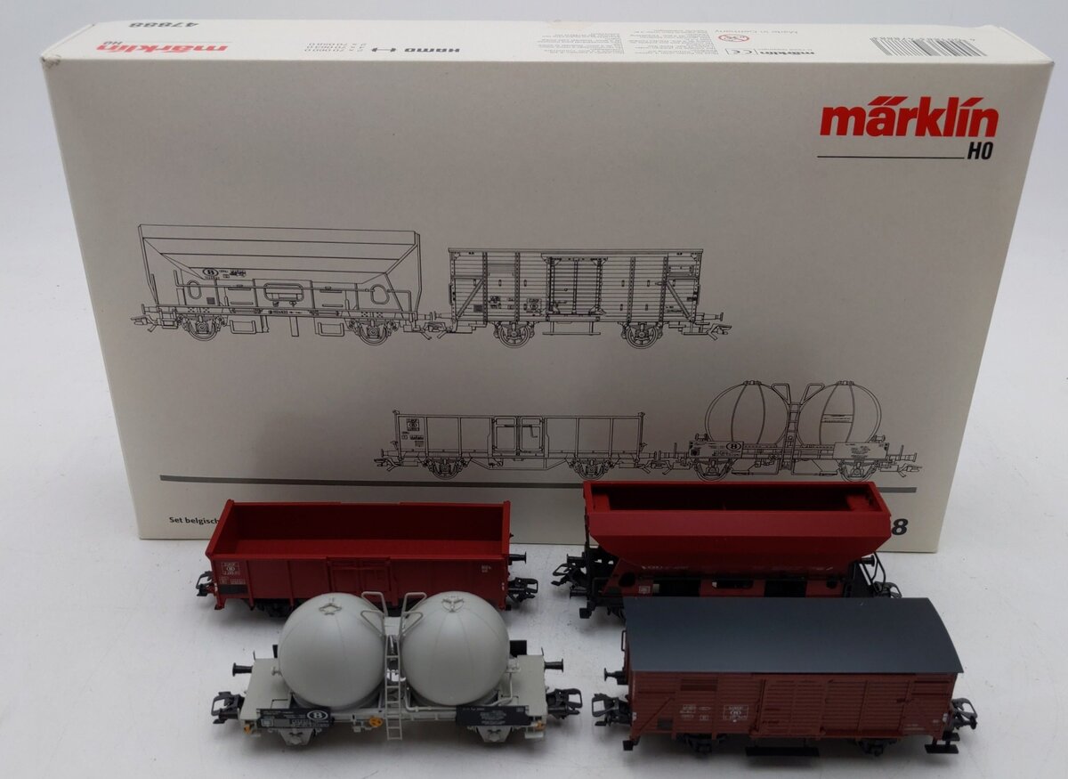 Marklin 47888 Belgian Freight Cars (4) EX/Box