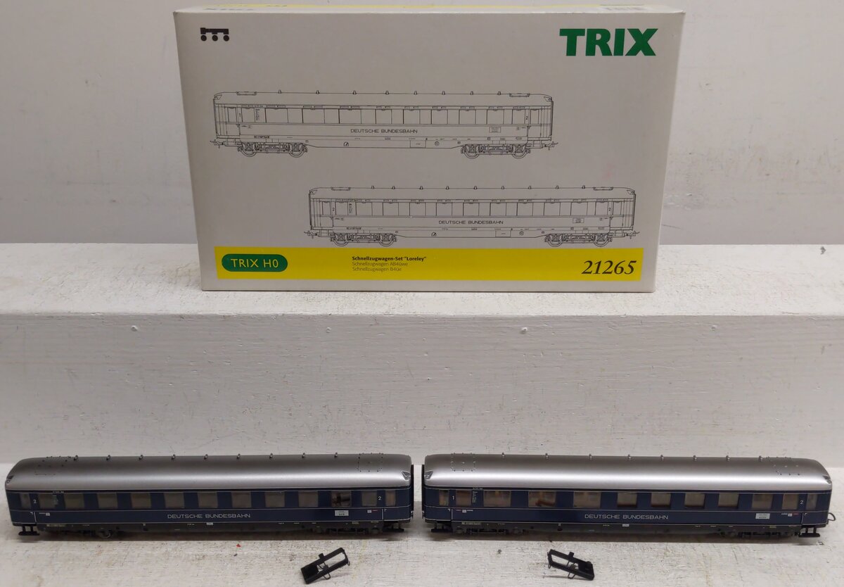 Trix 21265 HO Scale 'Loreley' 2-Car Passenger Set VG/Box