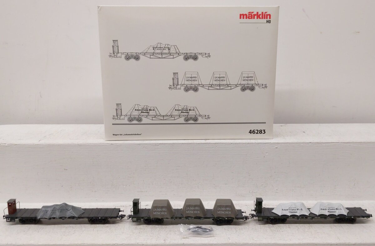 Marklin 46283 HO Scale Locomotive Builders Car Set EX/Box