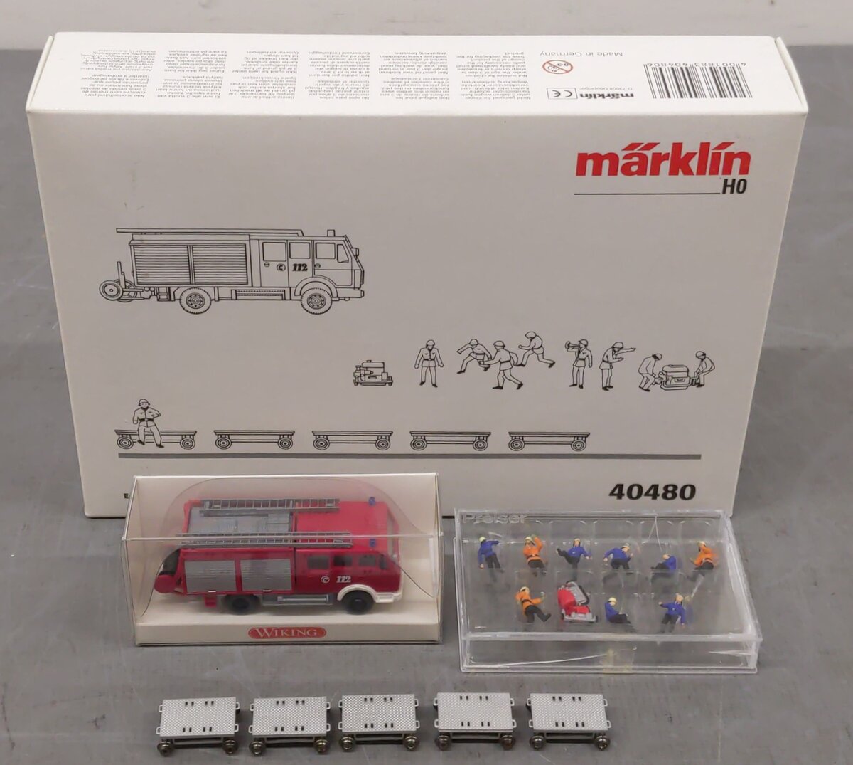 Marklin 40480 HO Tunnel Rescue Train Add-On Set EX/Box