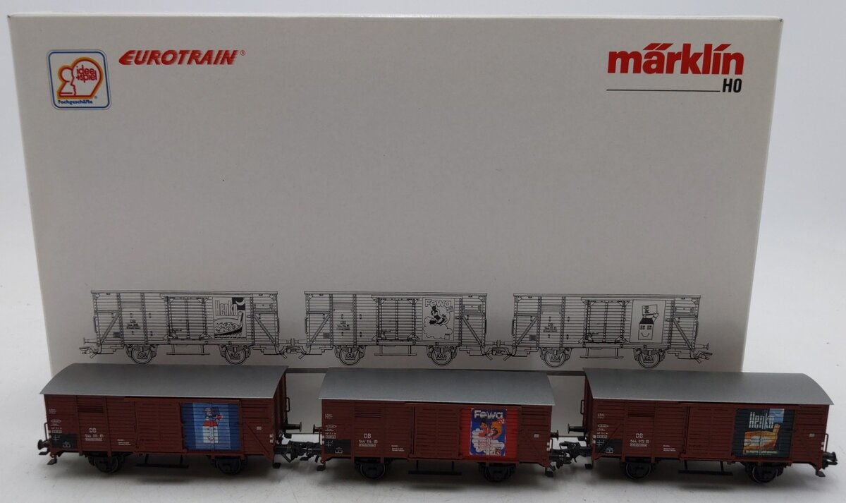 Marklin HO DB German Railway Euro Train Historic Stamps Goods Wagon #48789 LN/Box