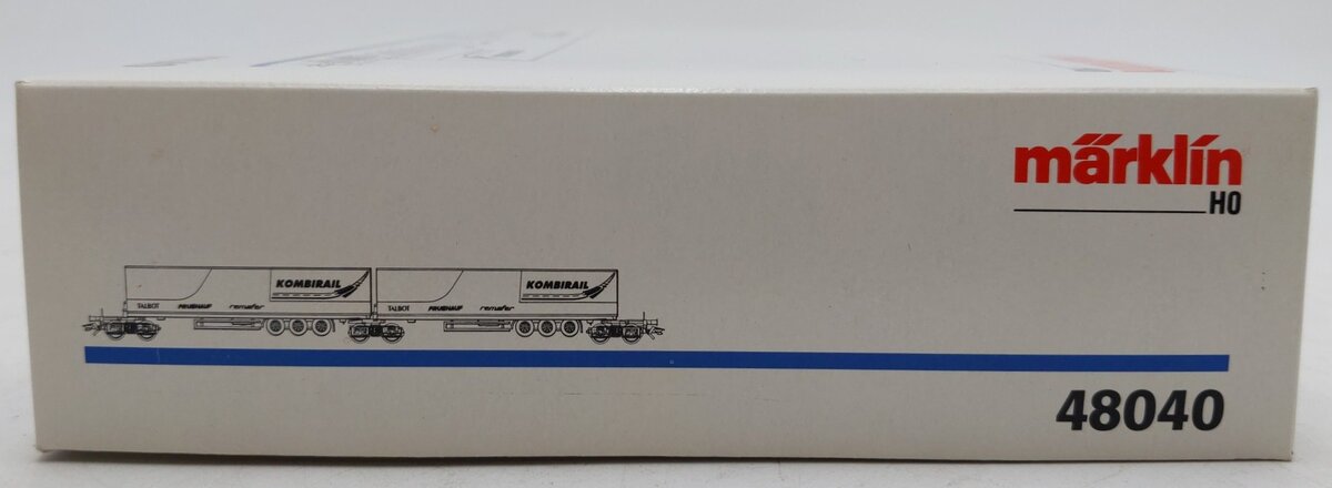 Marklin 48040 HO Scale KOMBIRAIL Semi Trailer Unit (2) VG/Box