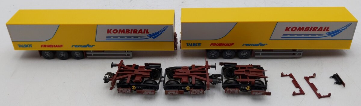 Marklin 48040 HO Scale KOMBIRAIL Semi Trailer Unit (2) VG/Box
