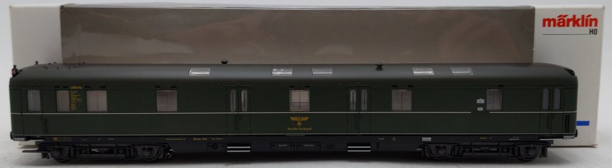 Marklin 43261 HO Scale German Imperial Railway Green Passenger Car VG/Box