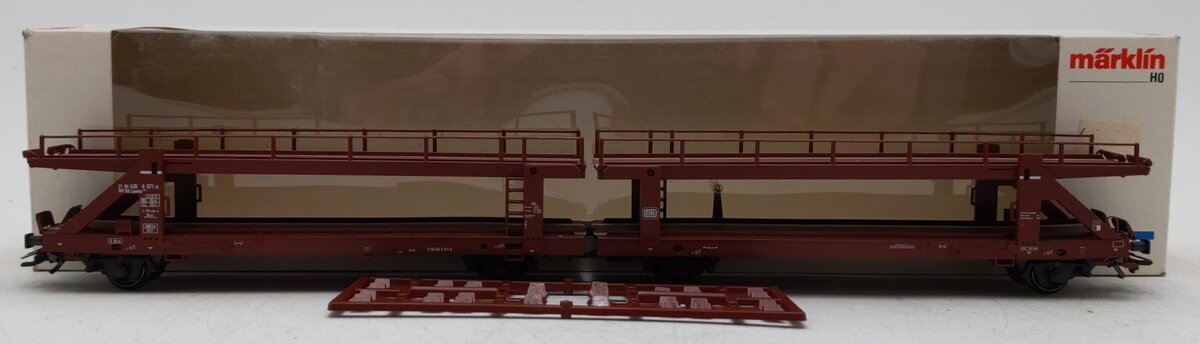 Marklin 4712 HO Scale Double Automobile Transport Car EX/Box