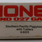 Lionel 6-9333 O Gauge Southern Pacific Flatcar with 2 Trailers #9333 VG/Box
