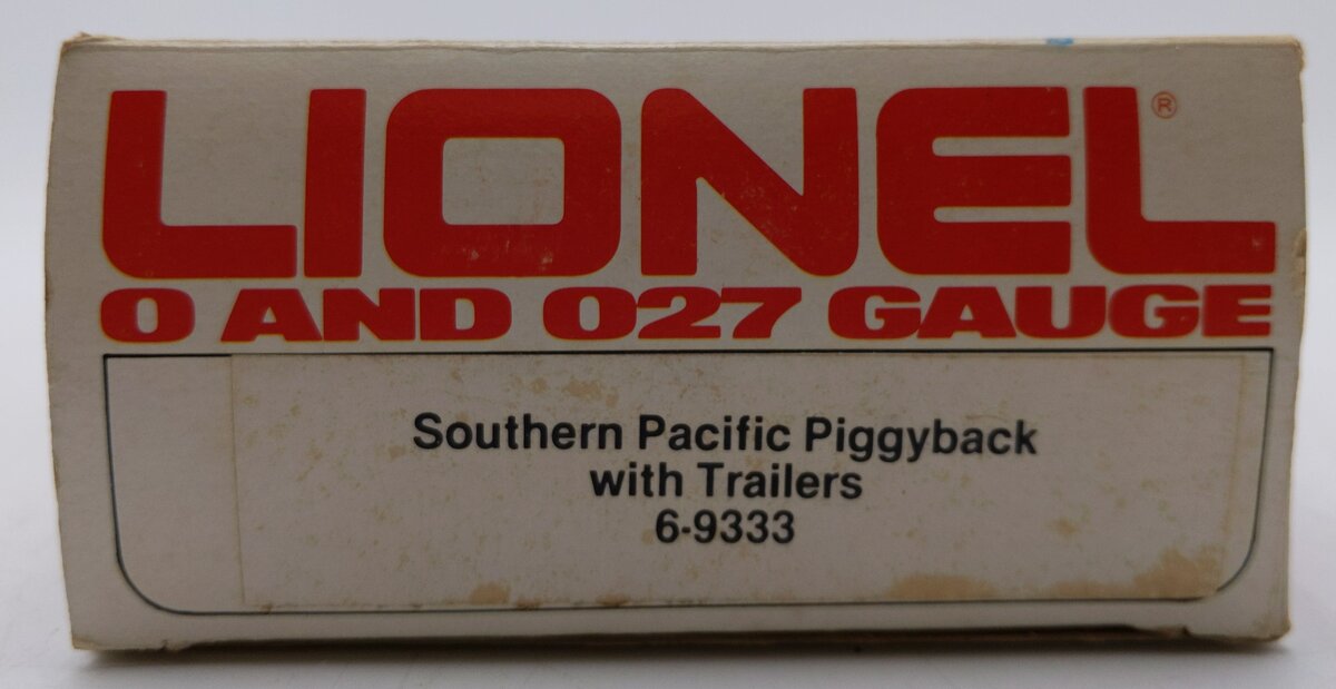 Lionel 6-9333 O Gauge Southern Pacific Flatcar with 2 Trailers #9333 VG/Box