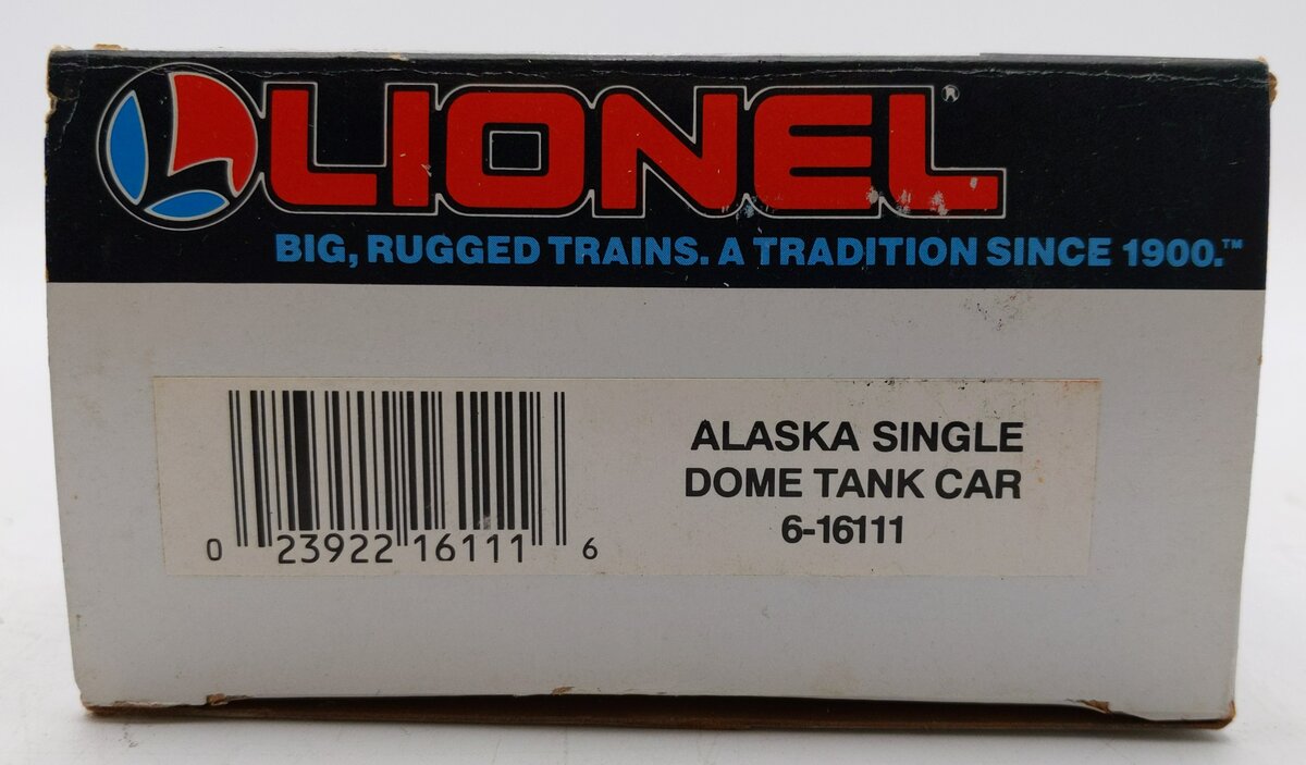 Lionel 6-16111 O Gauge Alaska White Single Dome Tank Car EX/Box
