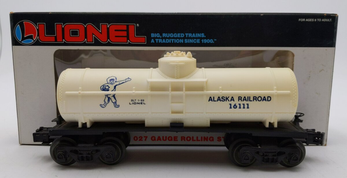 Lionel 6-16111 O Gauge Alaska White Single Dome Tank Car EX/Box