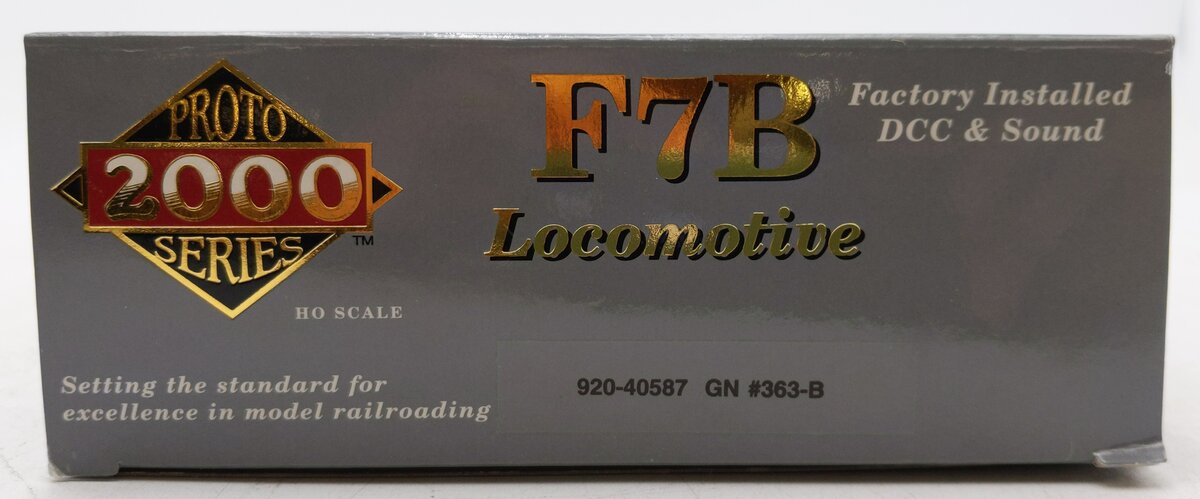 Walthers 920-40587 HO Great Northern F7B Diesel Locomotive w/ DCC & Sound #363B LN/Box