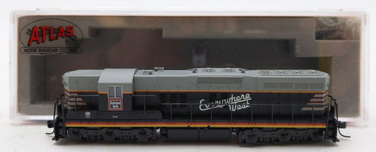 Atlas 53605 N Scale Burlington Route SD-7 Diesel Locomotive #318 LN/Box