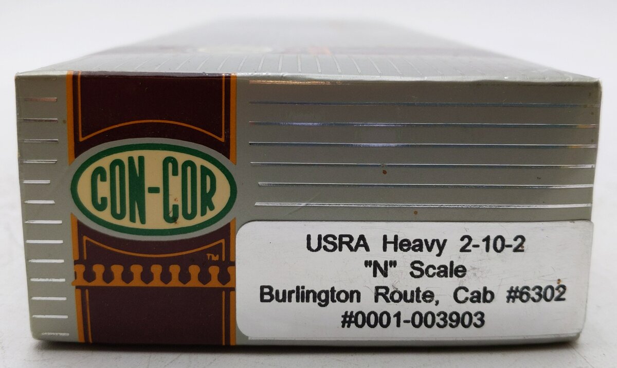 Con-Cor 0001-003903 N Scale CB&Q USRA 2-10-2 Steam Locomotive w/ Tender #6302 LN/Box