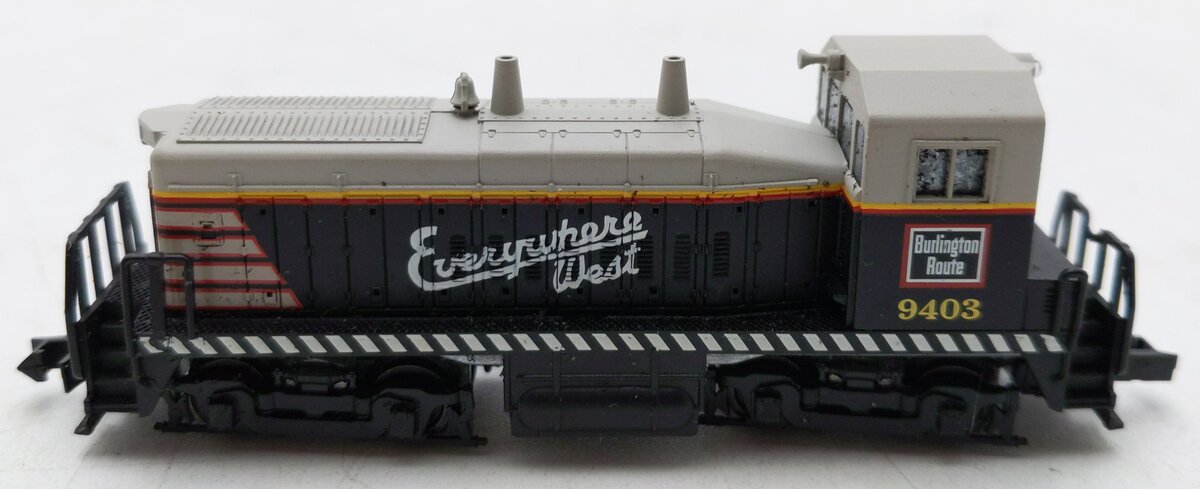Con-Cor 0001-005014 N Scale Burlington SW-1200 Powered Locomotive #9403 EX/Box