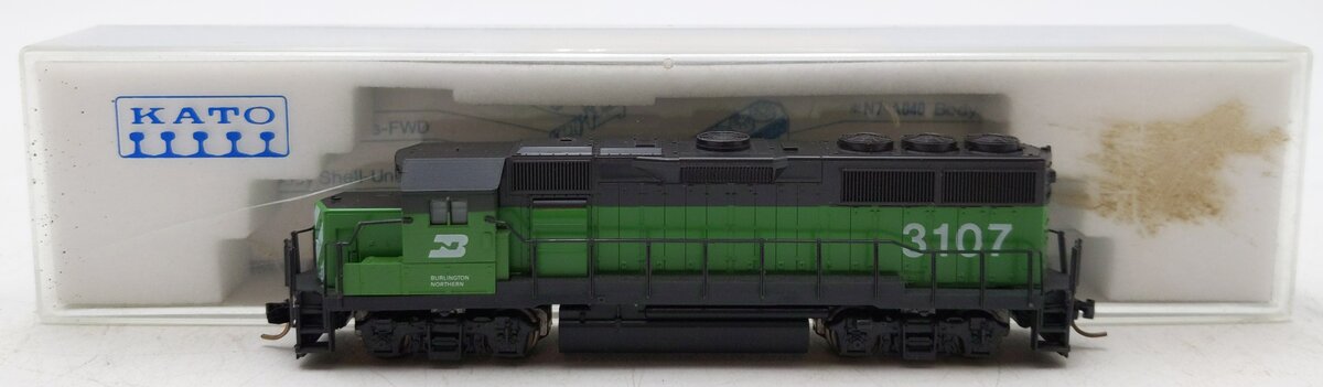 Kato 176-032 N Scale Burlington Northern EMD GP-50 Diesel Locomotive #3107 EX/Box