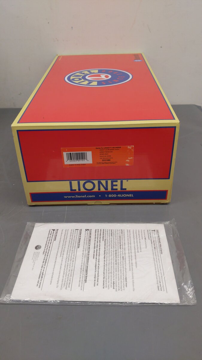Lionel 2231080 O Scale Santa Fe BTO Legacy 2-8-0 Steam Locomotive #2535 LN/Box