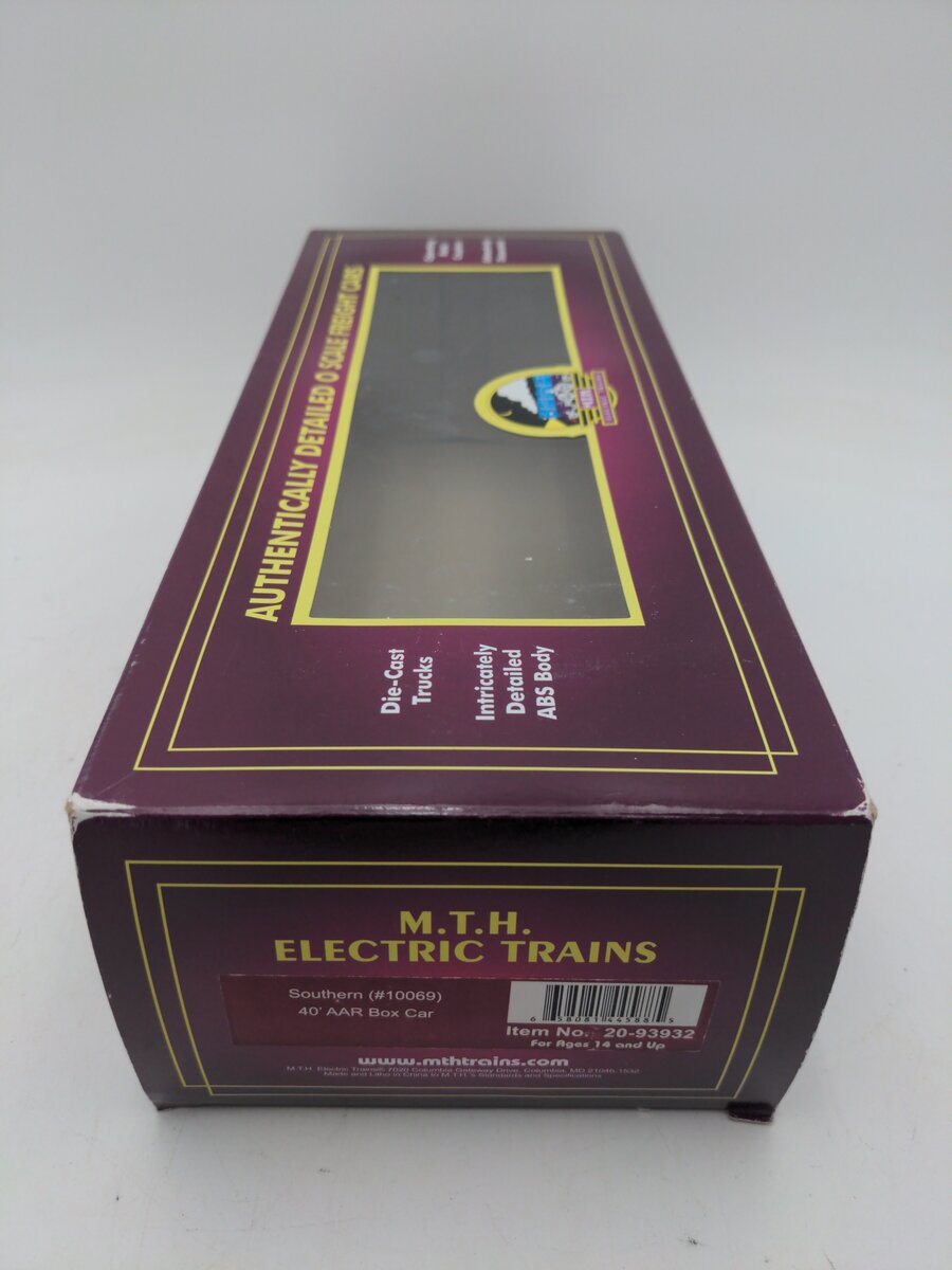 MTH 20-93932 O Gauge Southern 40' AAR Box Car #10069 LN/Box