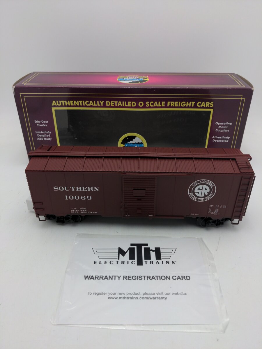 MTH 20-93932 O Gauge Southern 40' AAR Box Car #10069 LN/Box