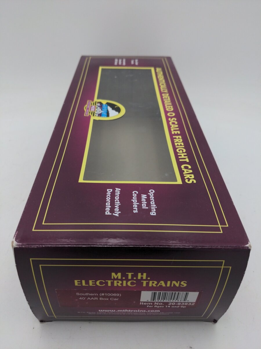 MTH 20-93932 O Gauge Southern 40' AAR Box Car #10069 LN/Box
