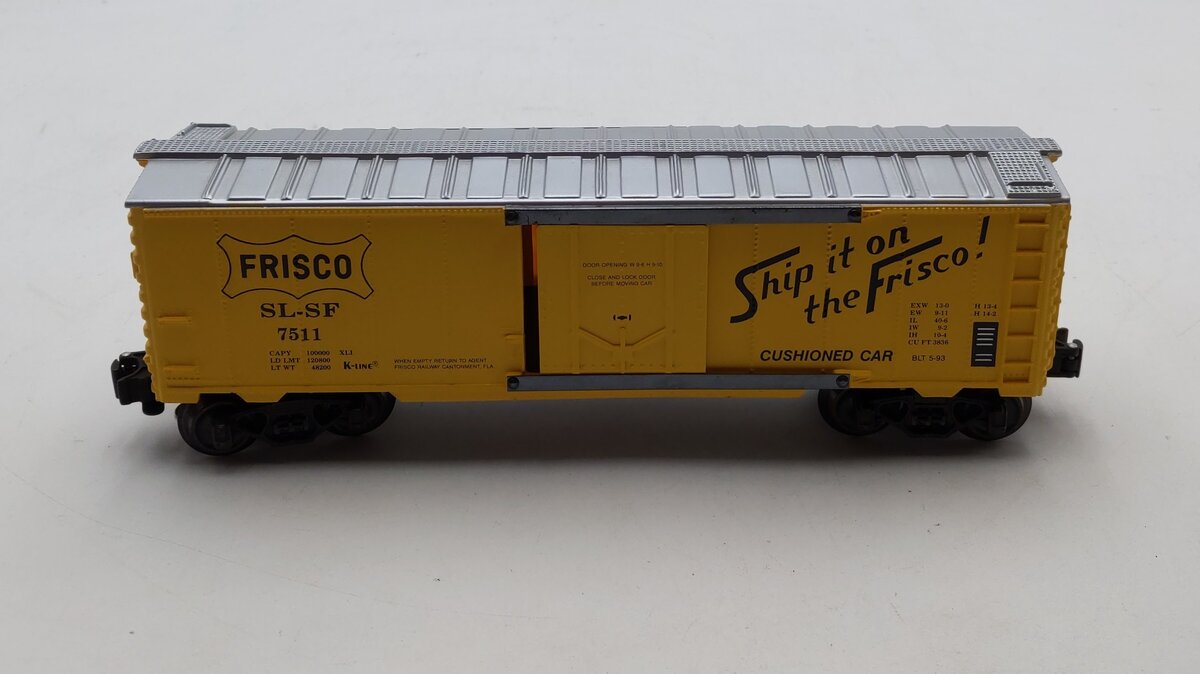 K-Line K7511 Frisco Classic Yellow Reefer Car LN/Box