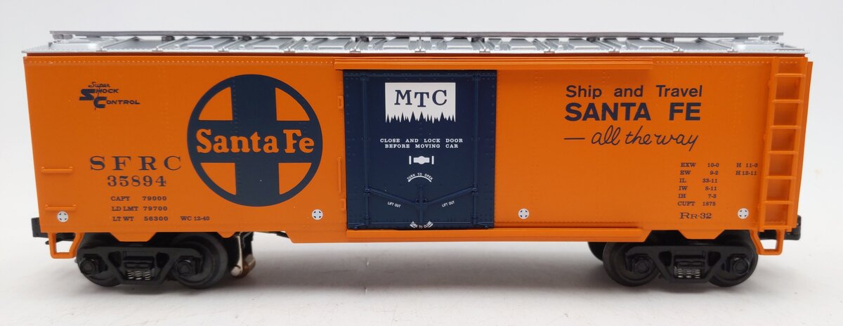 MTH 20-94022 O Gauge Santa Fe Operating Reefer Car #35894 w/ Unloading Ramp EX/Box
