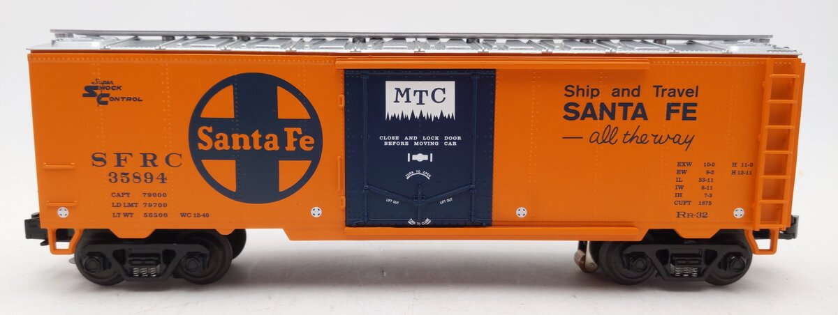 MTH 20-94022 O Gauge Santa Fe Operating Reefer Car #35894 w/ Unloading Ramp EX/Box