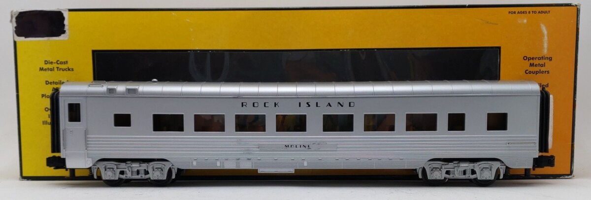 MTH 30-67330 Rock Island 60' Streamlined ABS Coach Car EX/Box