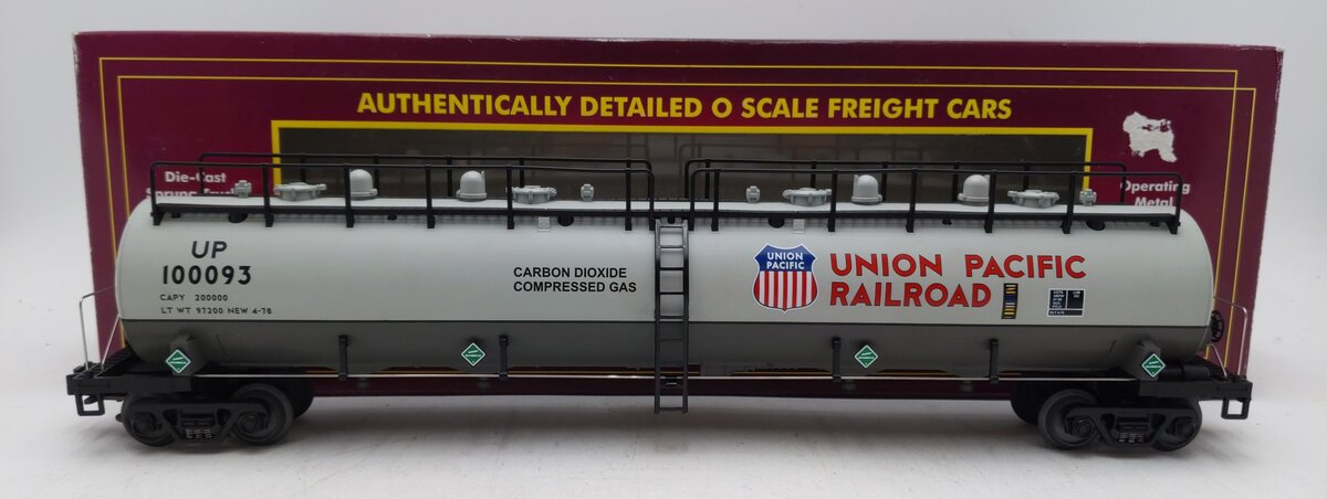 MTH 20-90022A O Gauge Union Pacific 20,000 Gallon 4-Compartment Tank #100093 EX/Box