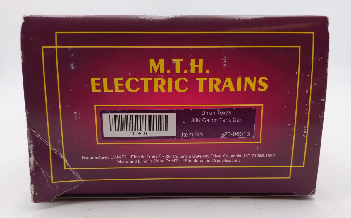MTH 20-96013 O Gauge Union Texas 33K Gallon Tank Car #933019 LN/Box