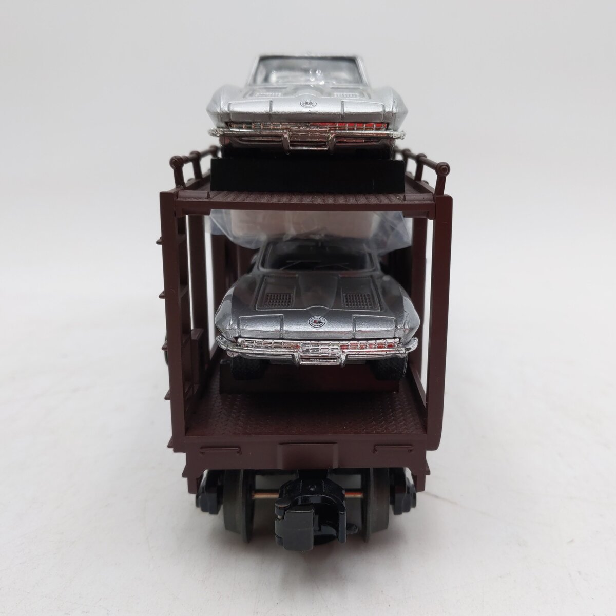 MTH 30-76064 O Pennsylvania Auto Carrier Flatcar w/ Four 1963 Corvettes #500483 EX/Box