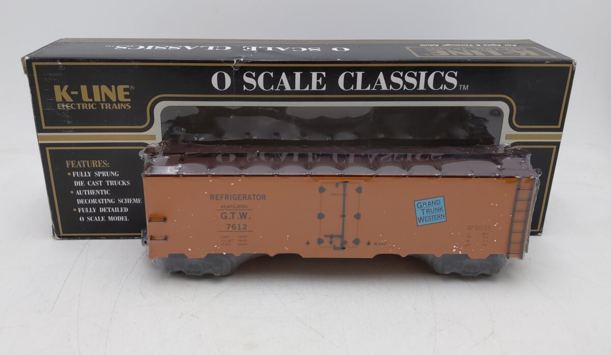 K-Line K7612 O Gauge Grande Trunk Western Classic Reefer #7612 EX/Box