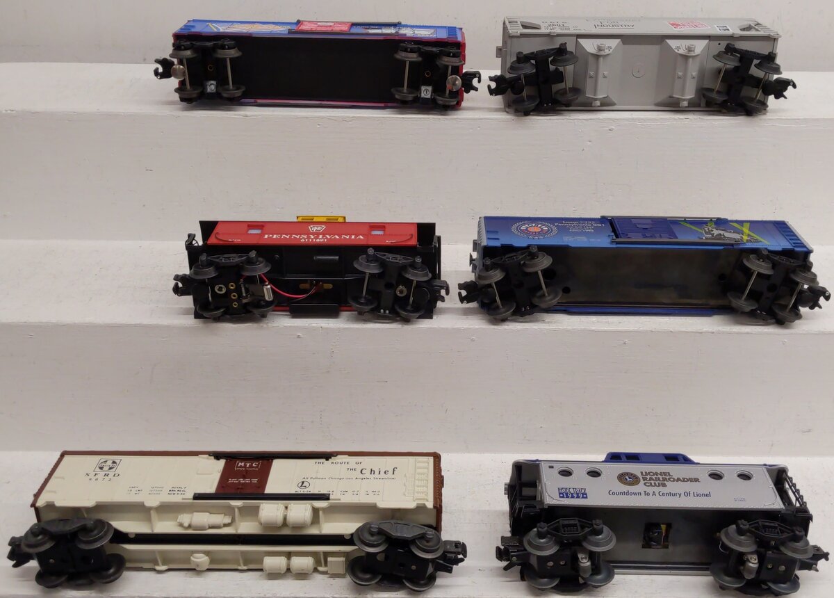Assorted O Scale Freight Cars- 6460, 2601, 6111891, 2332, 6672, 1999 [6] EX