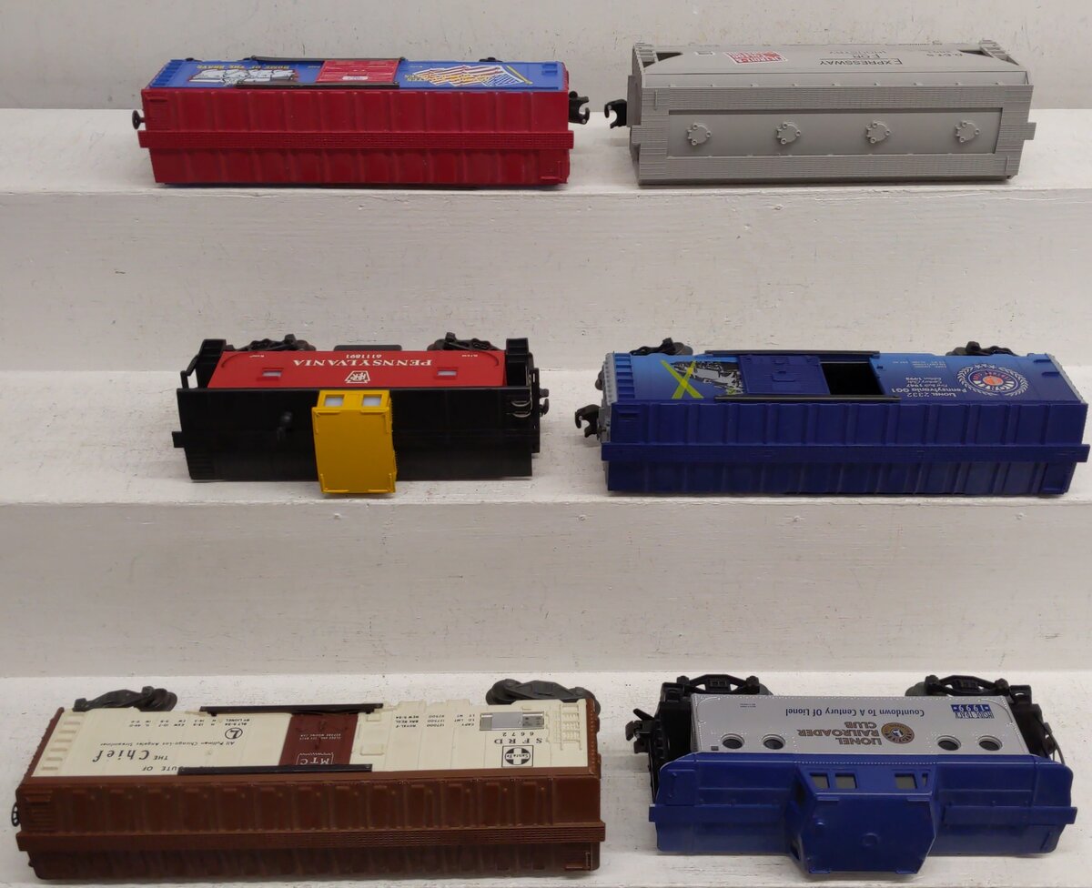 Assorted O Scale Freight Cars- 6460, 2601, 6111891, 2332, 6672, 1999 [6] EX