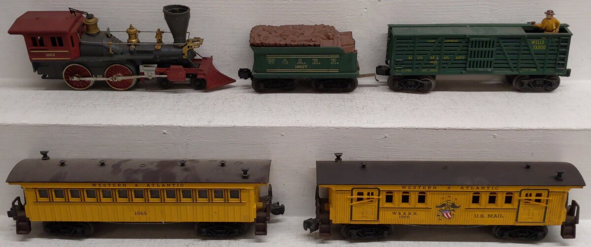 Lionel 1644 Vintage O 1862 Frontier Special Passenger Set w/1862T,3370,1866,1865 VG