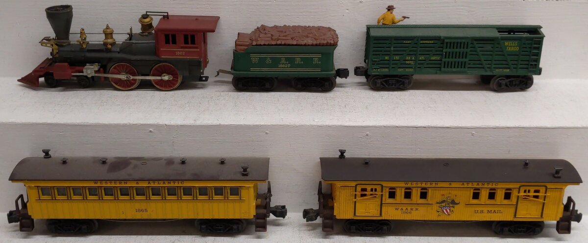 Lionel 1644 Vintage O 1862 Frontier Special Passenger Set w/1862T,3370,1866,1865 VG