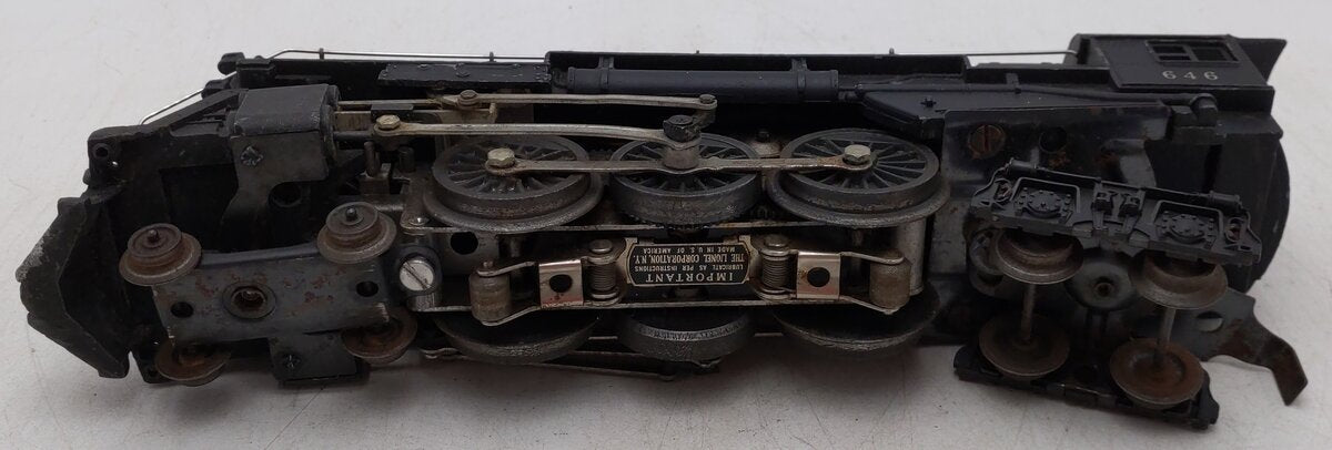 Lionel 646 Vintage O Gauge 4-6-4 Die-Cast Hudson Steam Locomotive