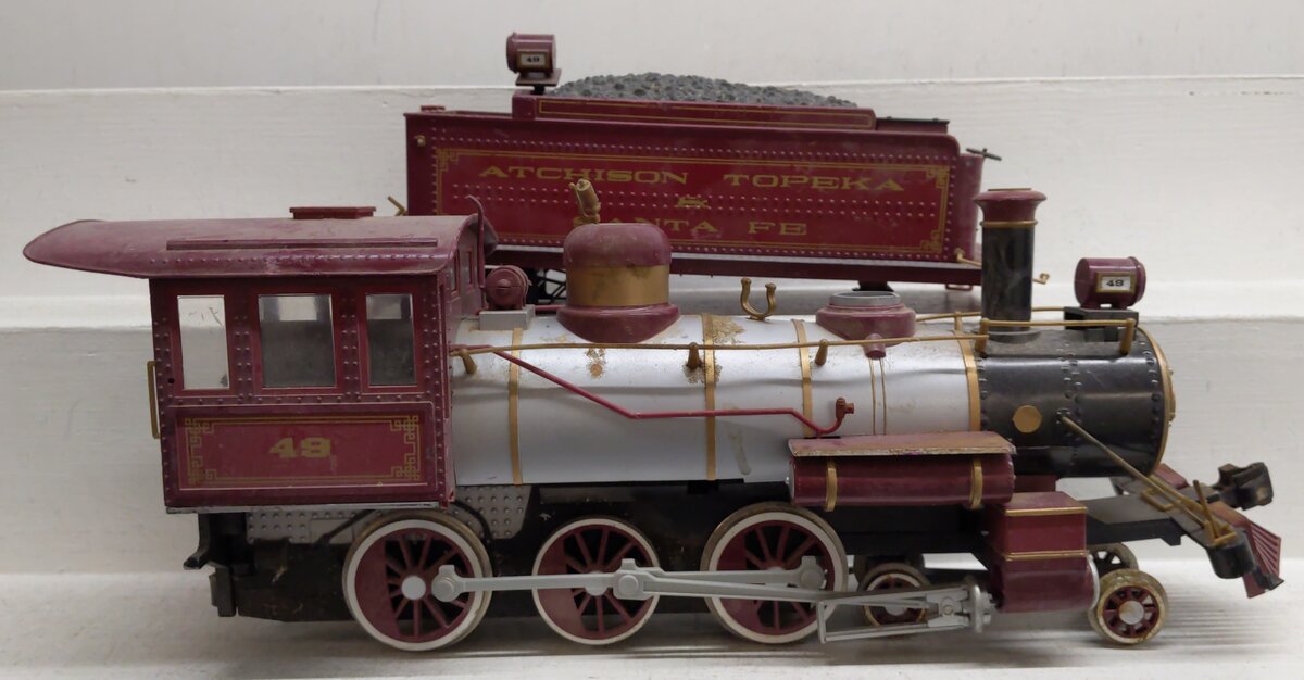 Bachmann 49 G Scale Santa Fe 4-6-0 Steam Locomotive & Tender