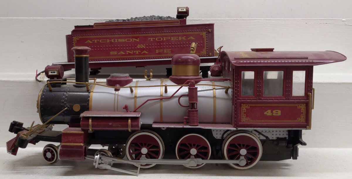 Bachmann 49 G Scale Santa Fe 4-6-0 Steam Locomotive & Tender