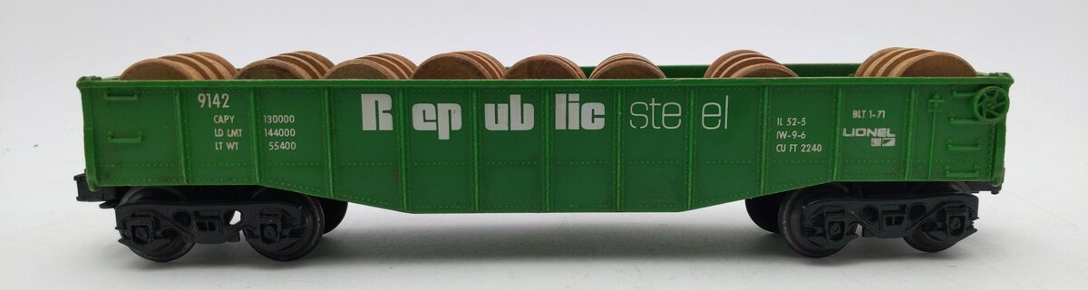 Lionel 6-9142 O-Gauge Republic Steel Gondola EX