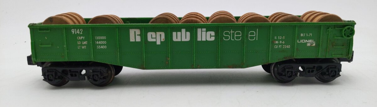Lionel 6-9142 O-Gauge Republic Steel Gondola EX