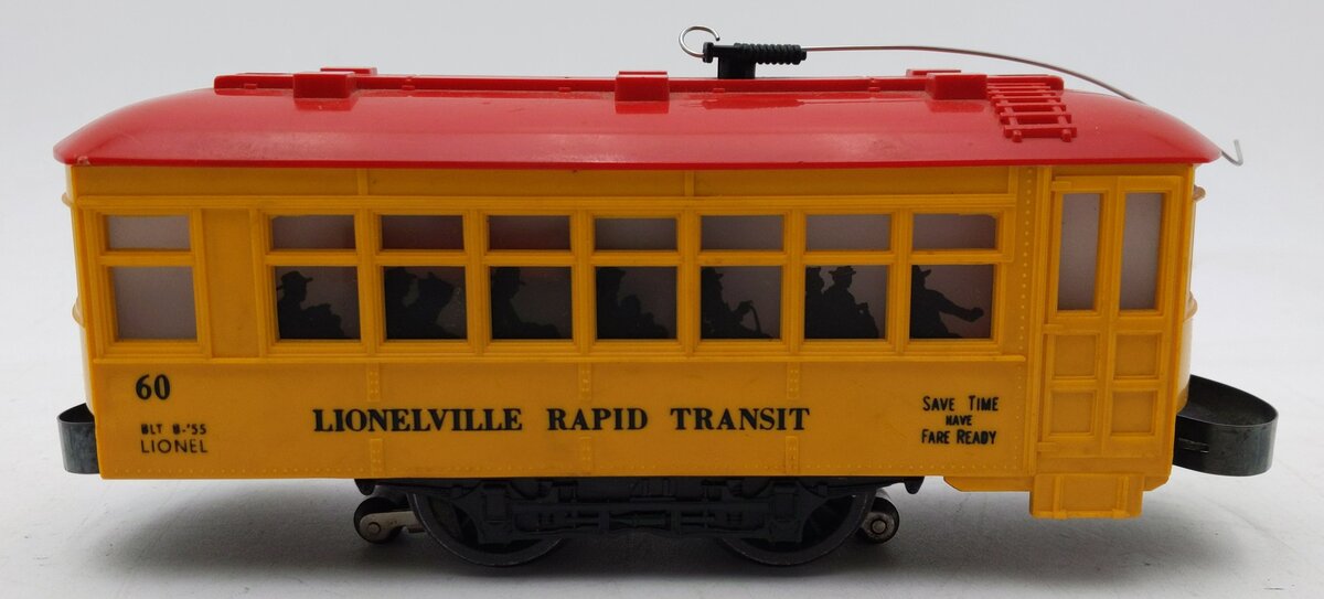 Lionel 60 Vintage O Lionelville Motorized Rapid Transit Trolley EX