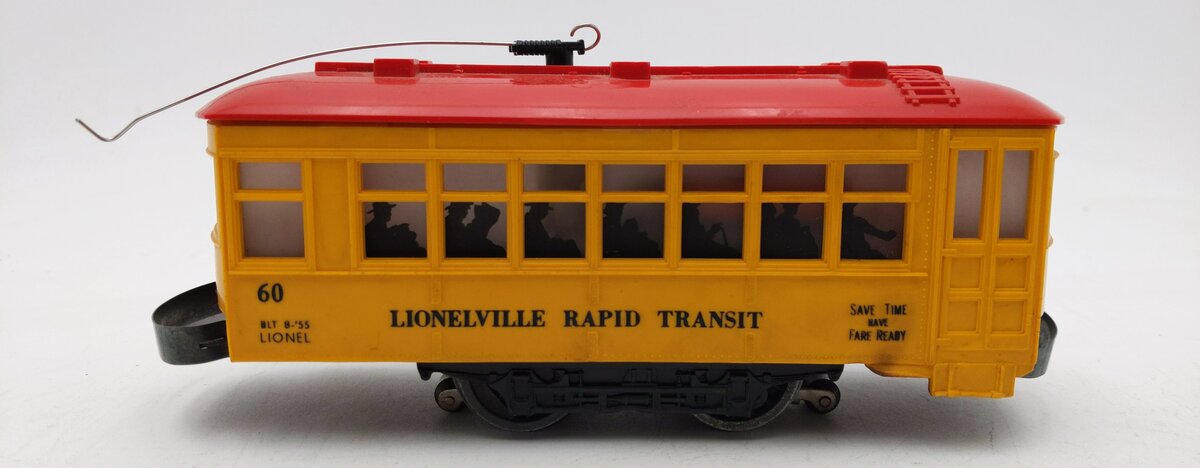 Lionel 60 Vintage O Lionelville Motorized Rapid Transit Trolley EX