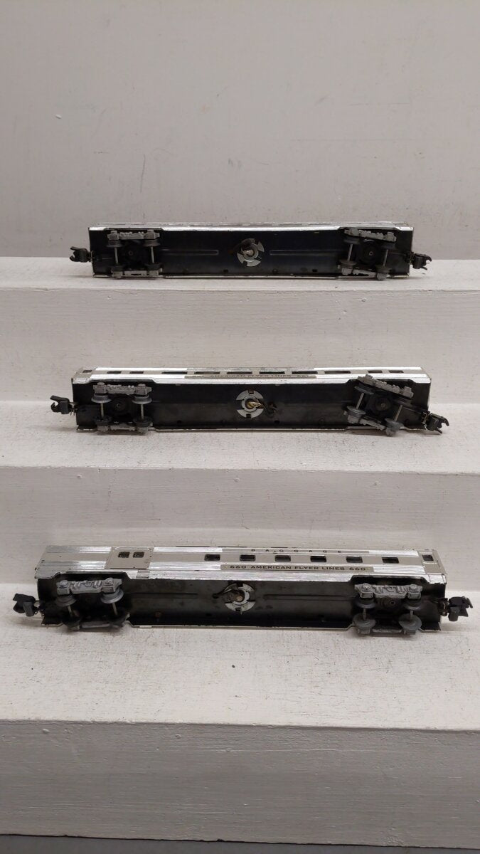 American Flyer S Vintage Passenger Cars 660, 661, 662 [3] VG/Box