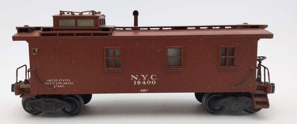 Lionel 2957 Vintage O Prewar New York Central Die-Cast Metal Illuminated Caboose