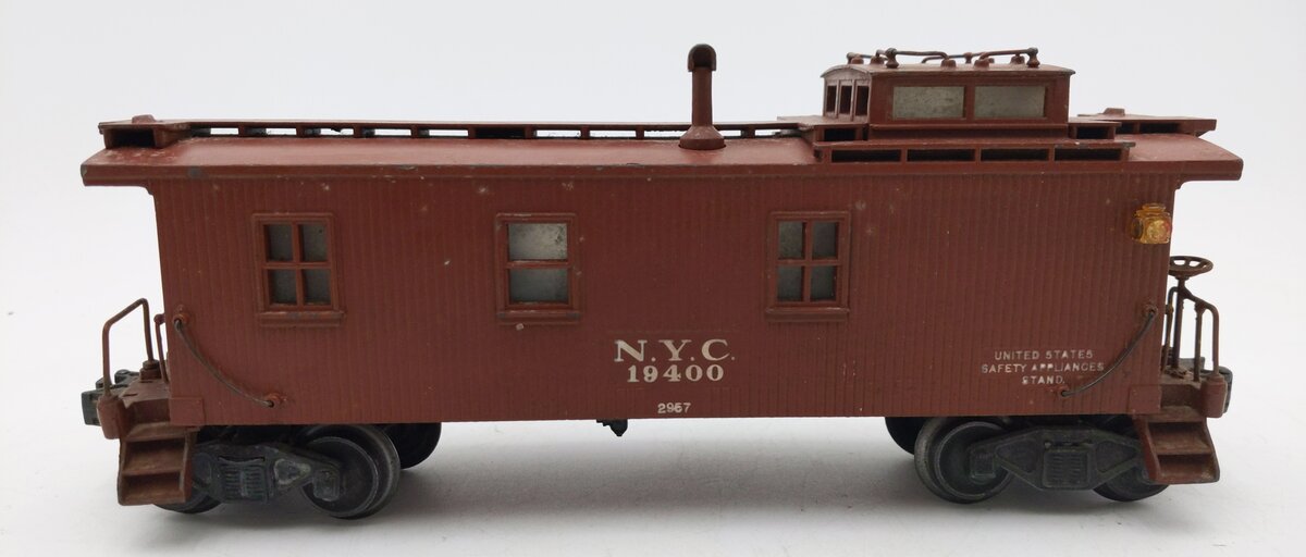 Lionel 2957 Vintage O Prewar New York Central Die-Cast Metal Illuminated Caboose