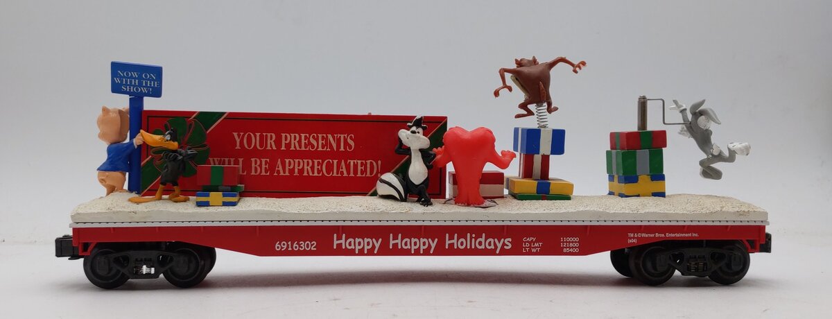K-Line K691-6302 O Gauge Looney Tunes Holiday Operating Flatcar NIB