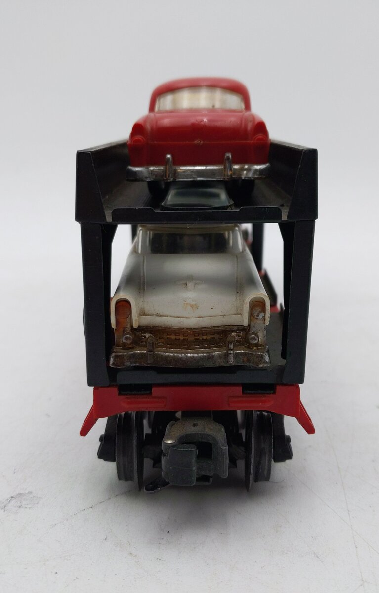 Lionel 6414 Vintage O Evans Autoloader with 4 Automobiles EX