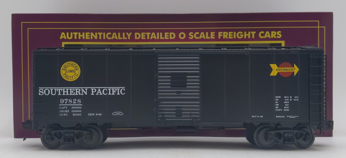 MTH 20-93588 O Gauge Southern Pacific 40' AAR Boxcar #97828 NIB