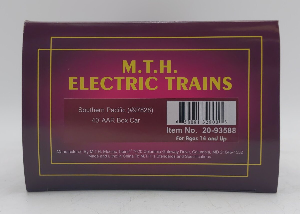 MTH 20-93588 O Gauge Southern Pacific 40' AAR Boxcar #97828 NIB